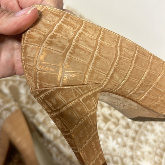 Antonio Melani Open Toe leather Heels Sz9M - Picture 5 of 7